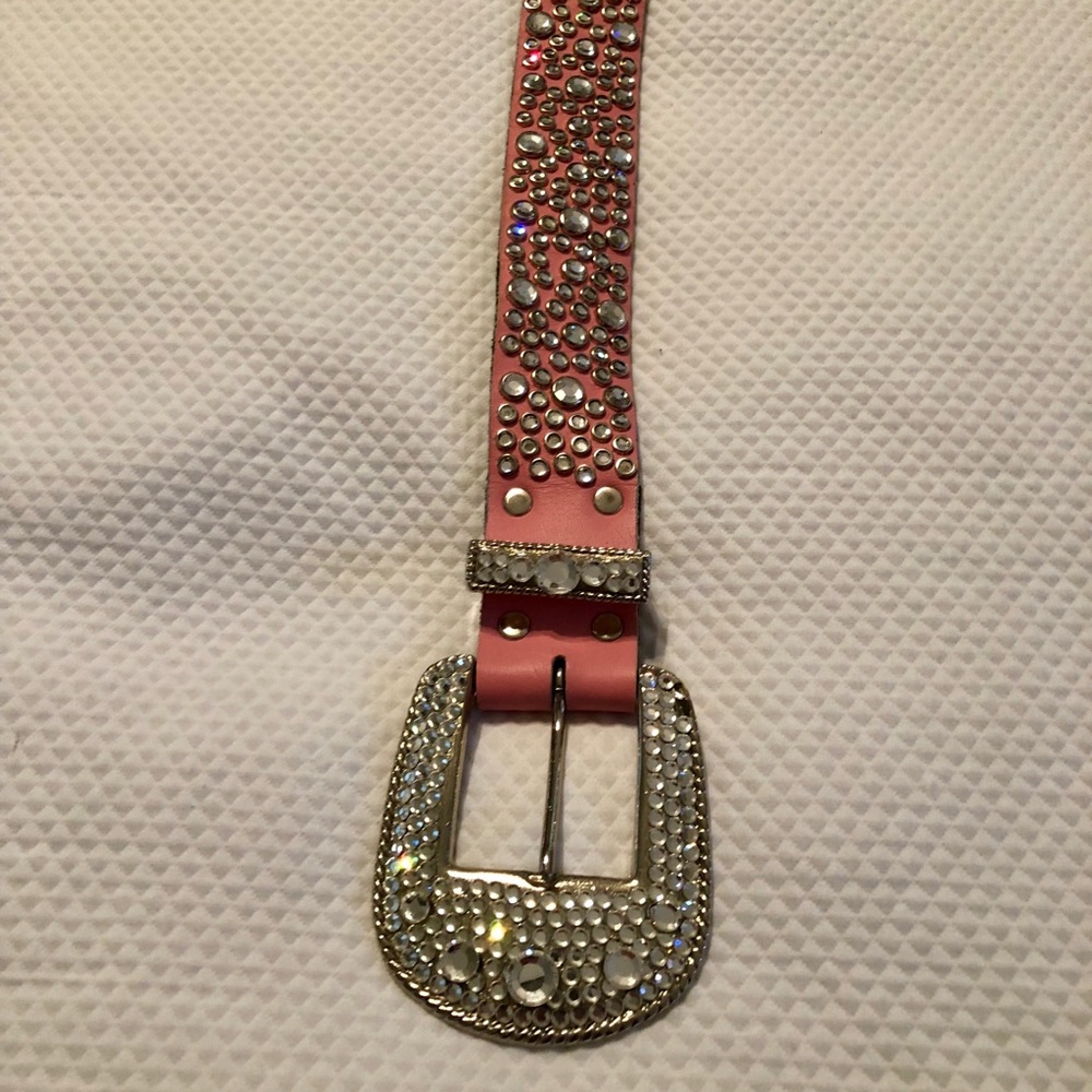 Rn Design Pink Crystal Belt Size M-L - Gem